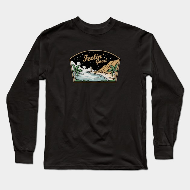 Feelin Good Long Sleeve T-Shirt by Fledermaus Studio